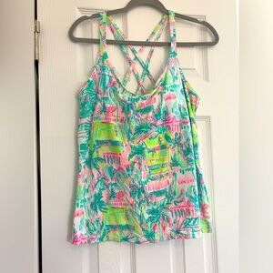 Lilly Pulitzer luxletic tank. Tennis pattern xl.